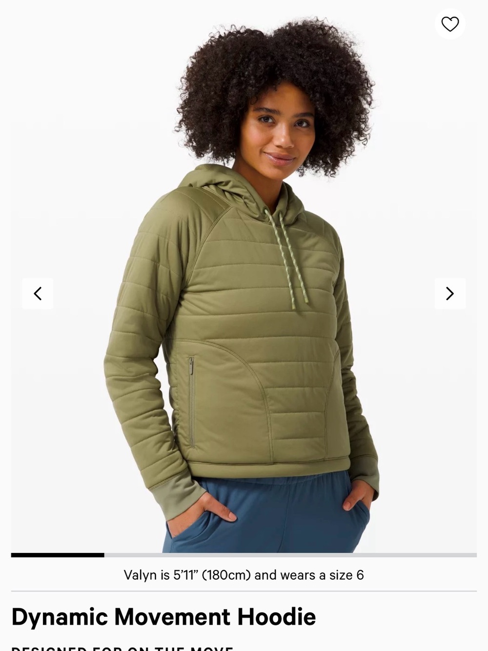 lululemon athletica Quilted Pullover Hoodie - Olive